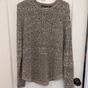 Jeanne Pierre Cable Knit Sweater Cotton Classic Gray XL